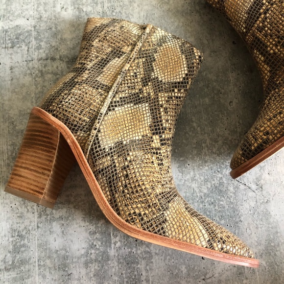 New Free People Barclay Snake Western Boots - Picture 4 of 8